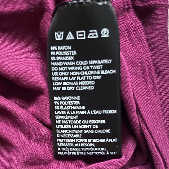 Free People Purple Short Sleeve Deep V Knot Front Blouse Size M Boho Casual Fall - Picture 5 of 8